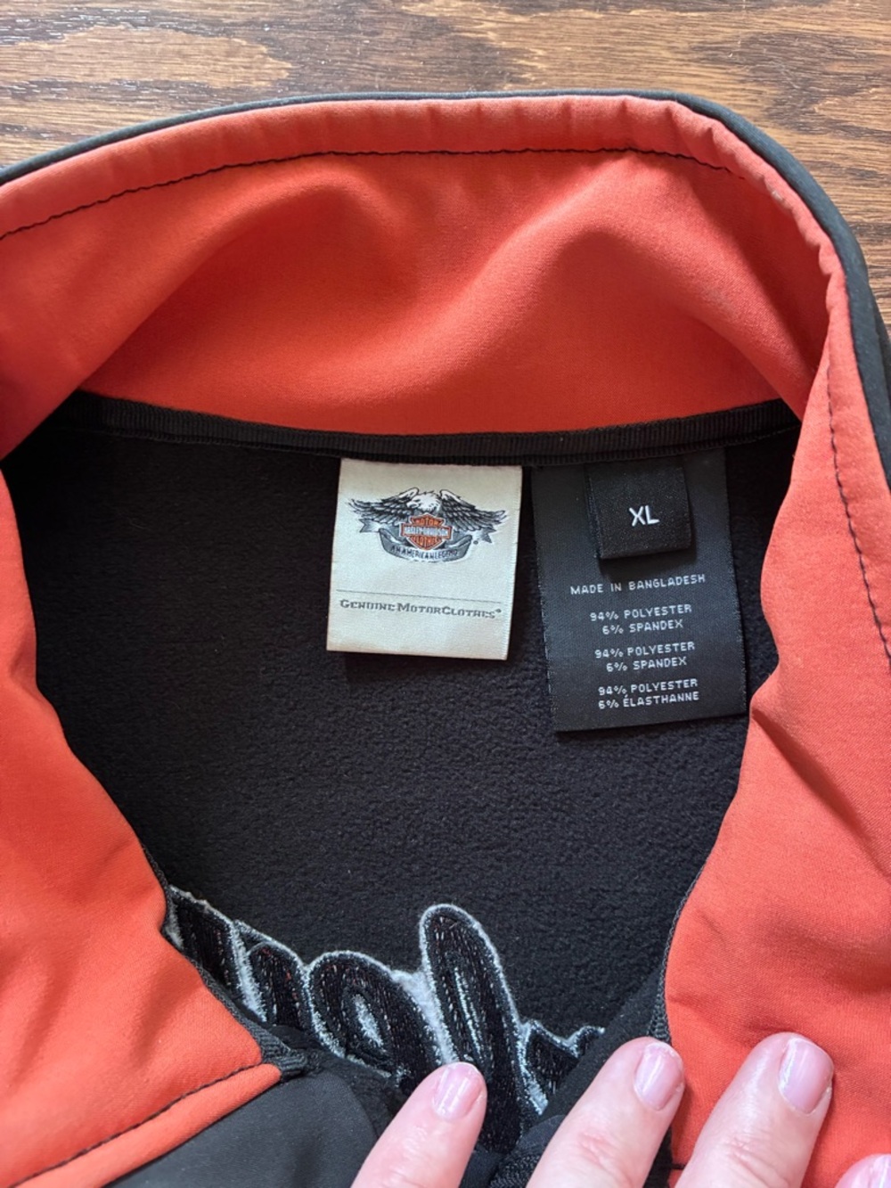 Harley-Davidson Women’s XL Black Soft Shell Jacket Embroidered Fleece Lined Moto - Picture 3 of 4